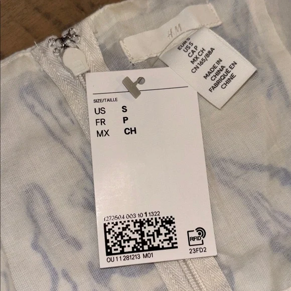 H&M Seashell Dress with Flared Skirt Size Small NWT NEW - Picture 11 of 12